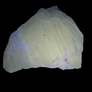 White Clear Layered Art Glass Cullet‎ Glowing Manganese Slag Glass #5GM15